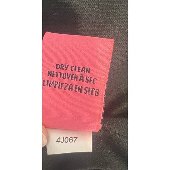 Betsey Johnson Women’s Off Shoulder Dress Size 8 Black Embroidery Zipper Ruffle - Picture 10 of 11